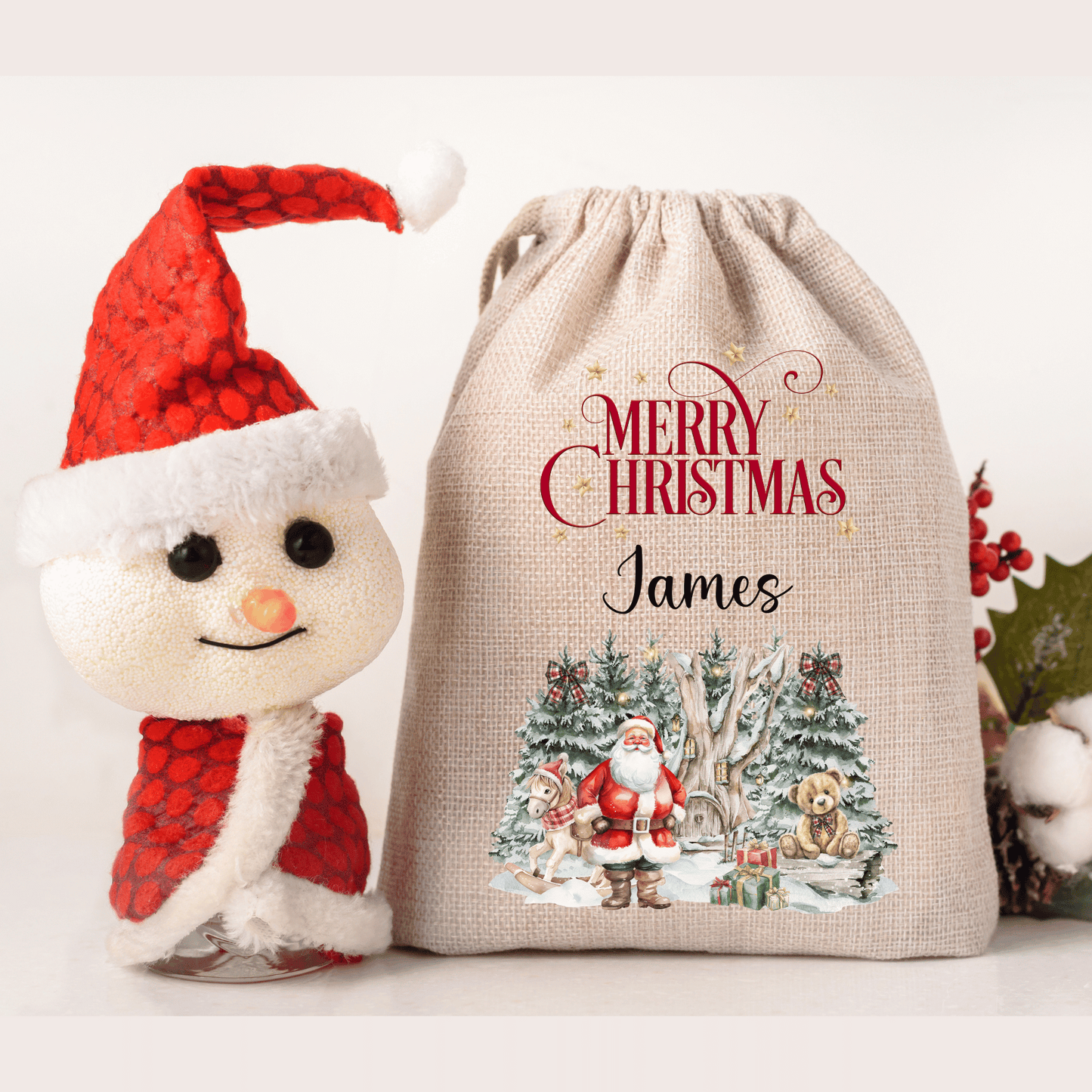 Personalised Christmas Santa Sack, Santa