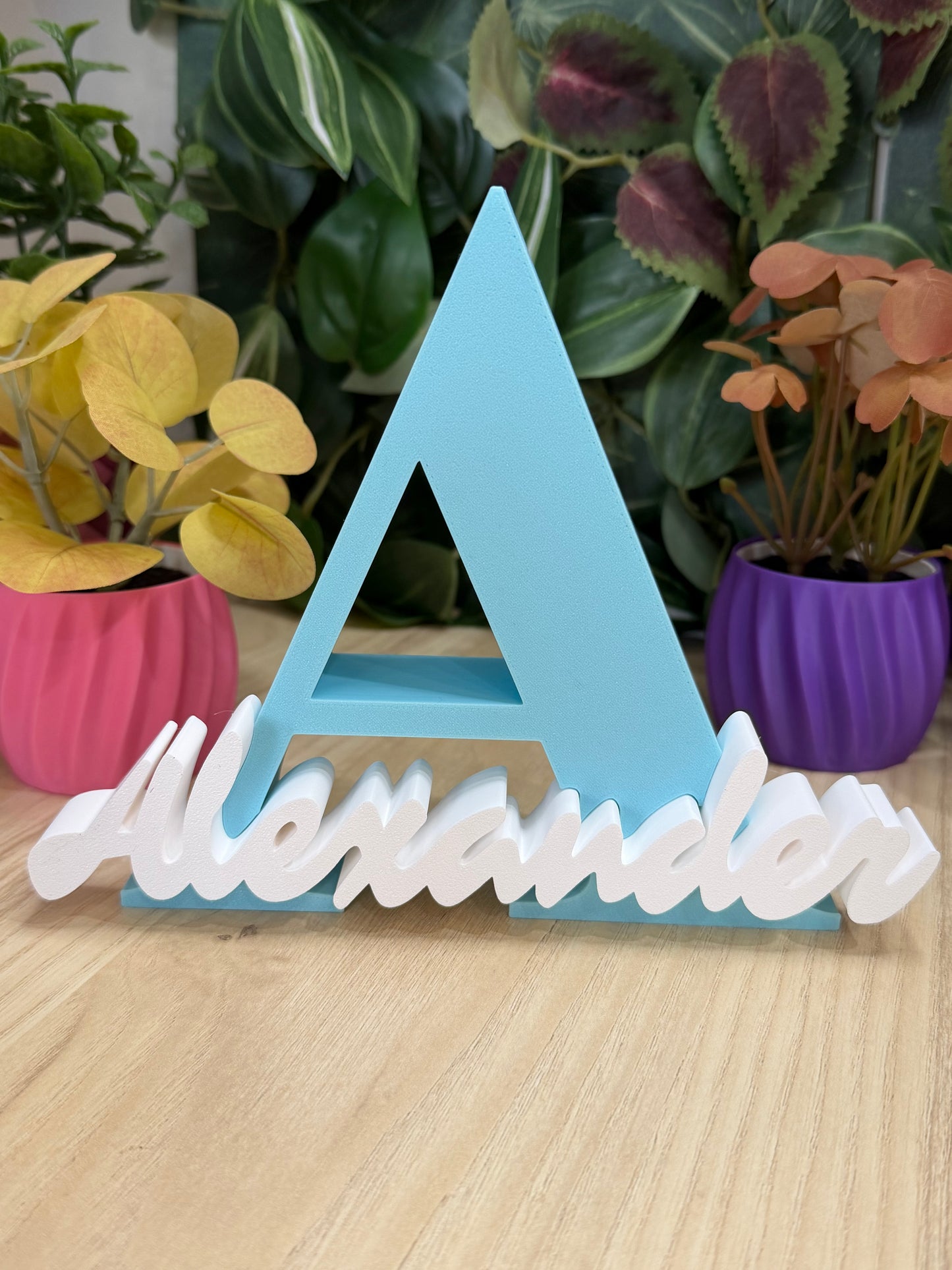 Personalised Name Letter Sign, 3D Printed Custom Initial, Nursery Decor