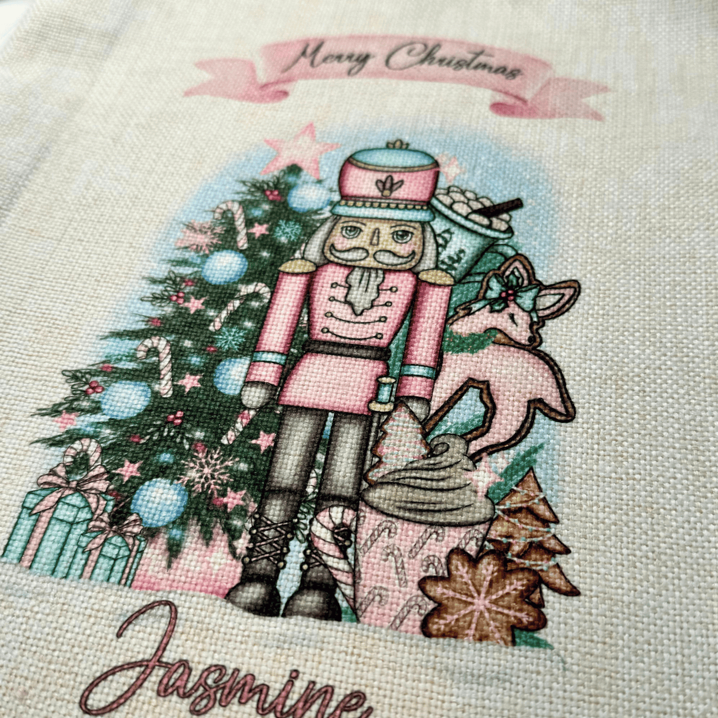 Personalised Christmas Santa Sack, Nutcracker