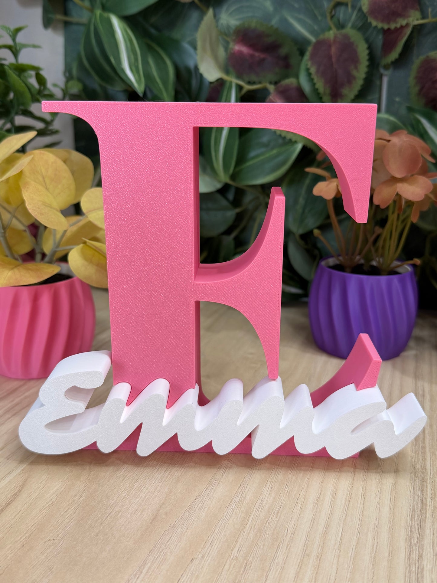 Personalised Name Letter Sign, 3D Printed Custom Initial, Nursery Decor