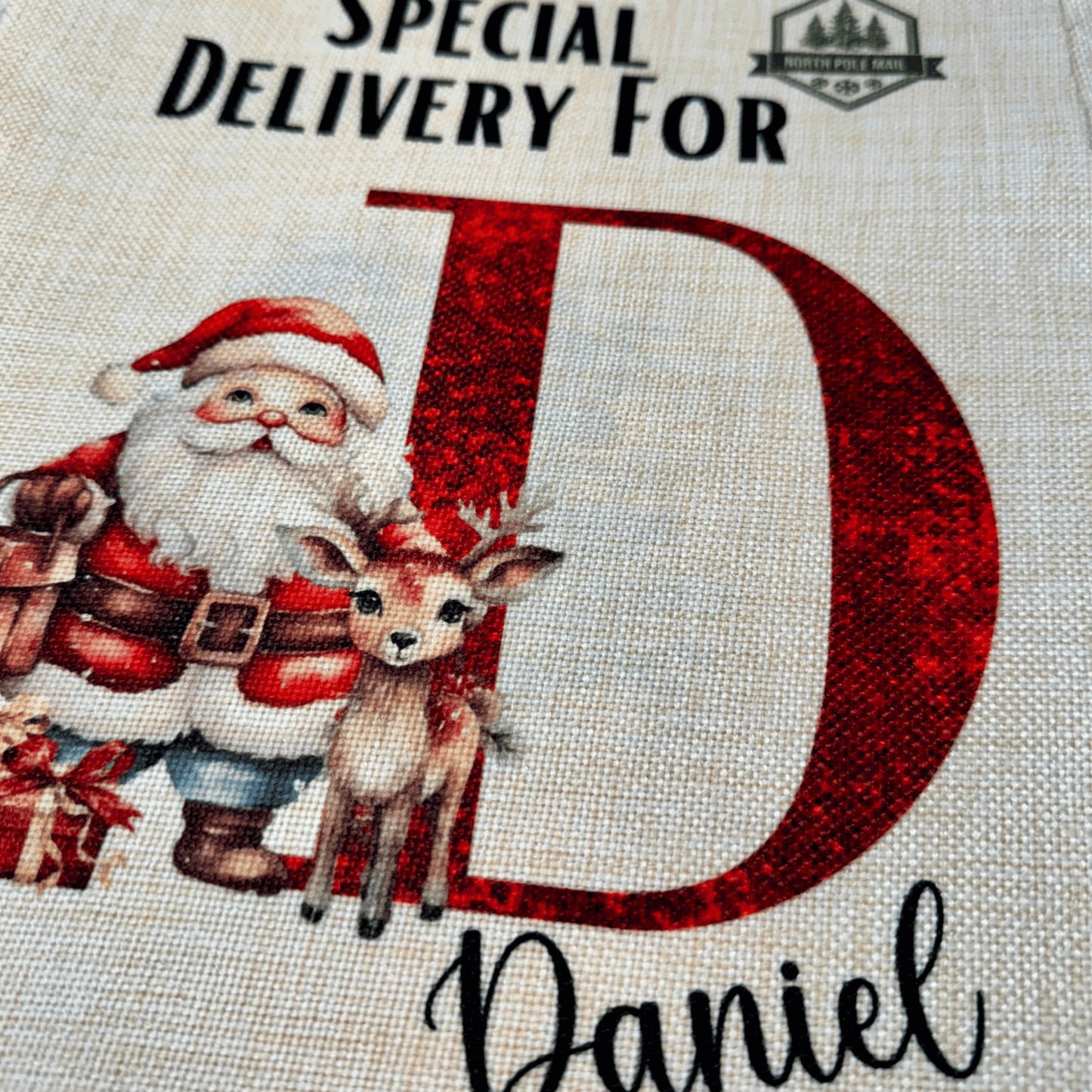 Personalised Christmas Santa Sack, Letter initial