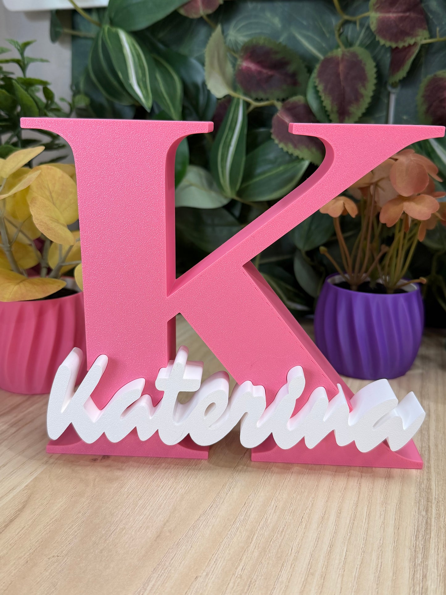 Personalised Name Letter Sign, 3D Printed Custom Initial, Nursery Decor