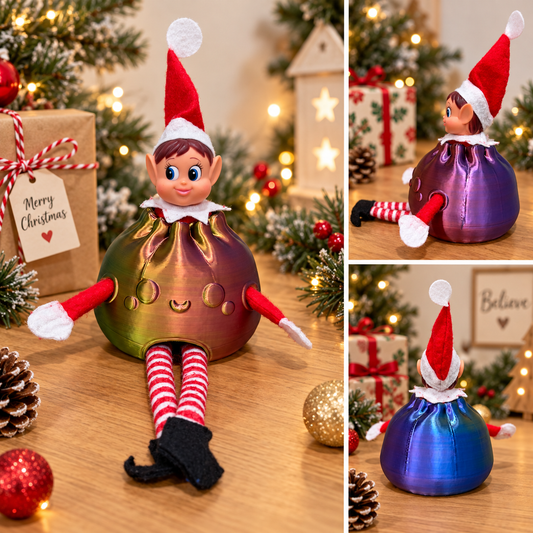 Holiday Elf Dumpling Prop, 3D Printed Christmas Elf Igloo Accessory