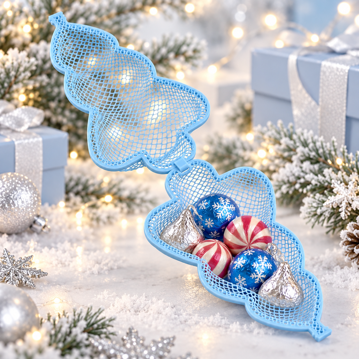 Personalised Christmas Tree Ornament, Empty Fillable Baubles
