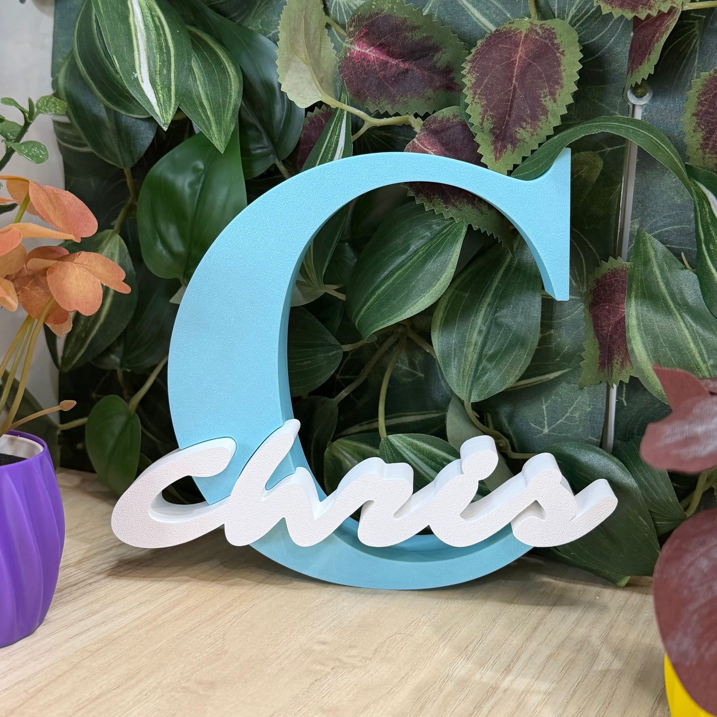 Personalised Name Letter Sign, 3D Printed Custom Initial, Nursery Decor