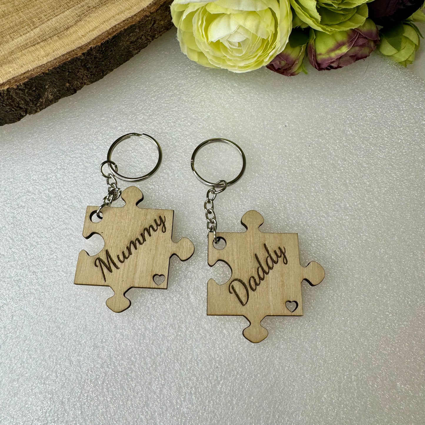 Personalised Couples Keyring Puzzle