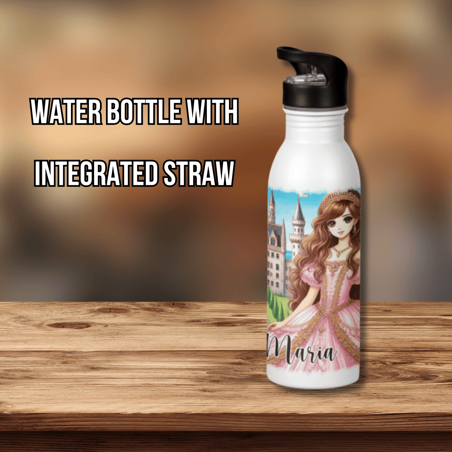 Personalised Water Bottle Princess