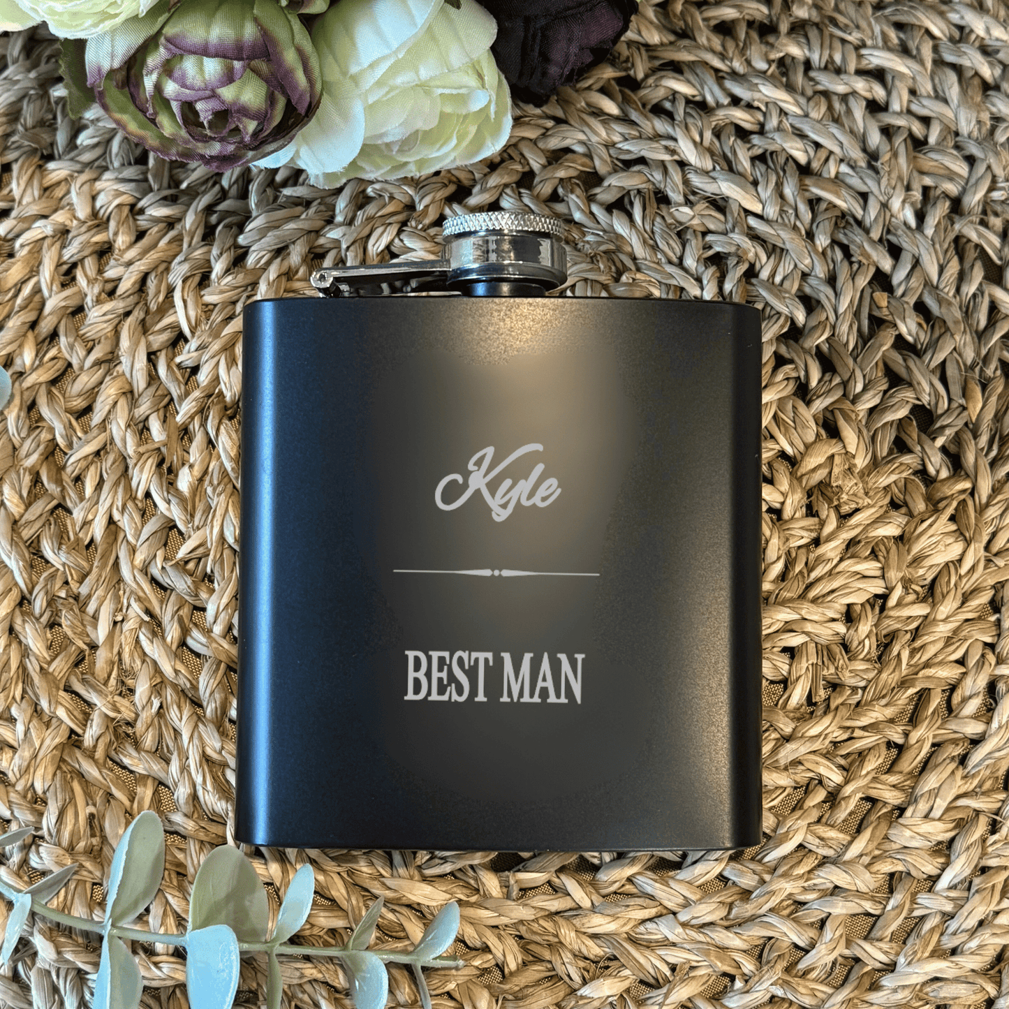 Personalised Engraved Hip Flask, Groomsman Gift, Best Man, Wedding Gift