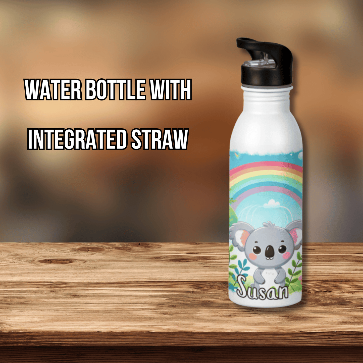 Personalised Water Bottle Panda