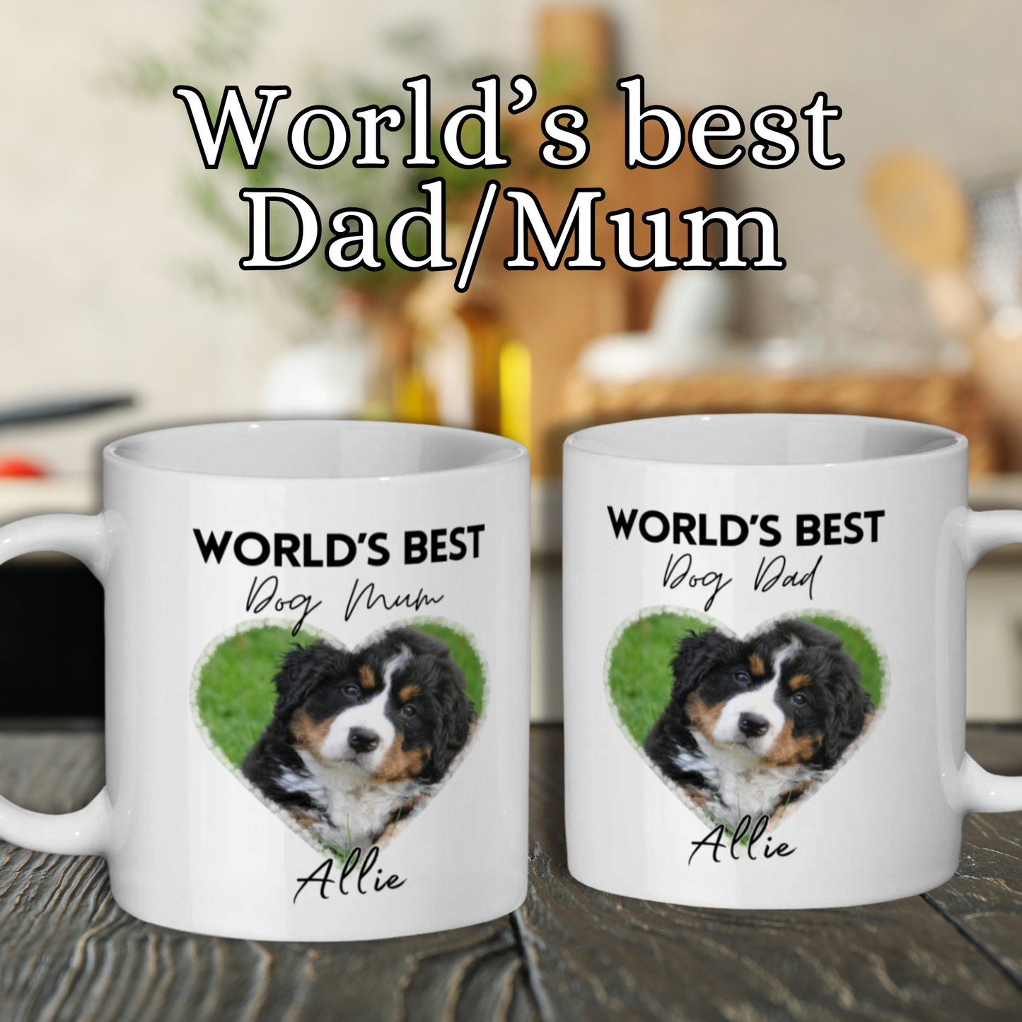 World's Best Dog Mum / Dad Mug with Picture