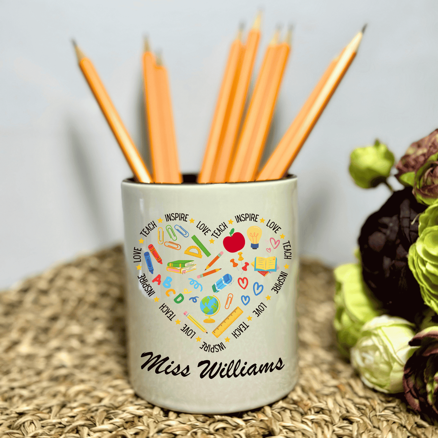 Personalised Teacher's Pen / Pencil Holder