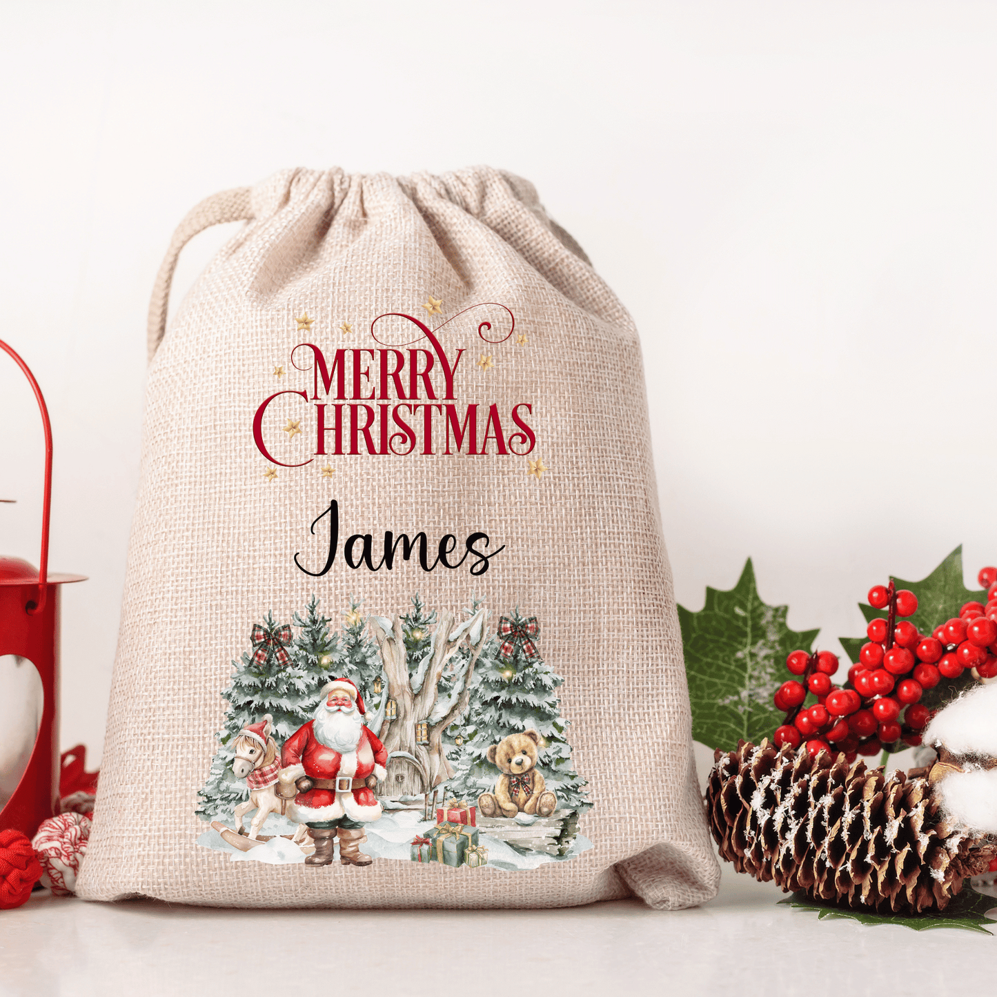 Personalised Christmas Santa Sack, Santa