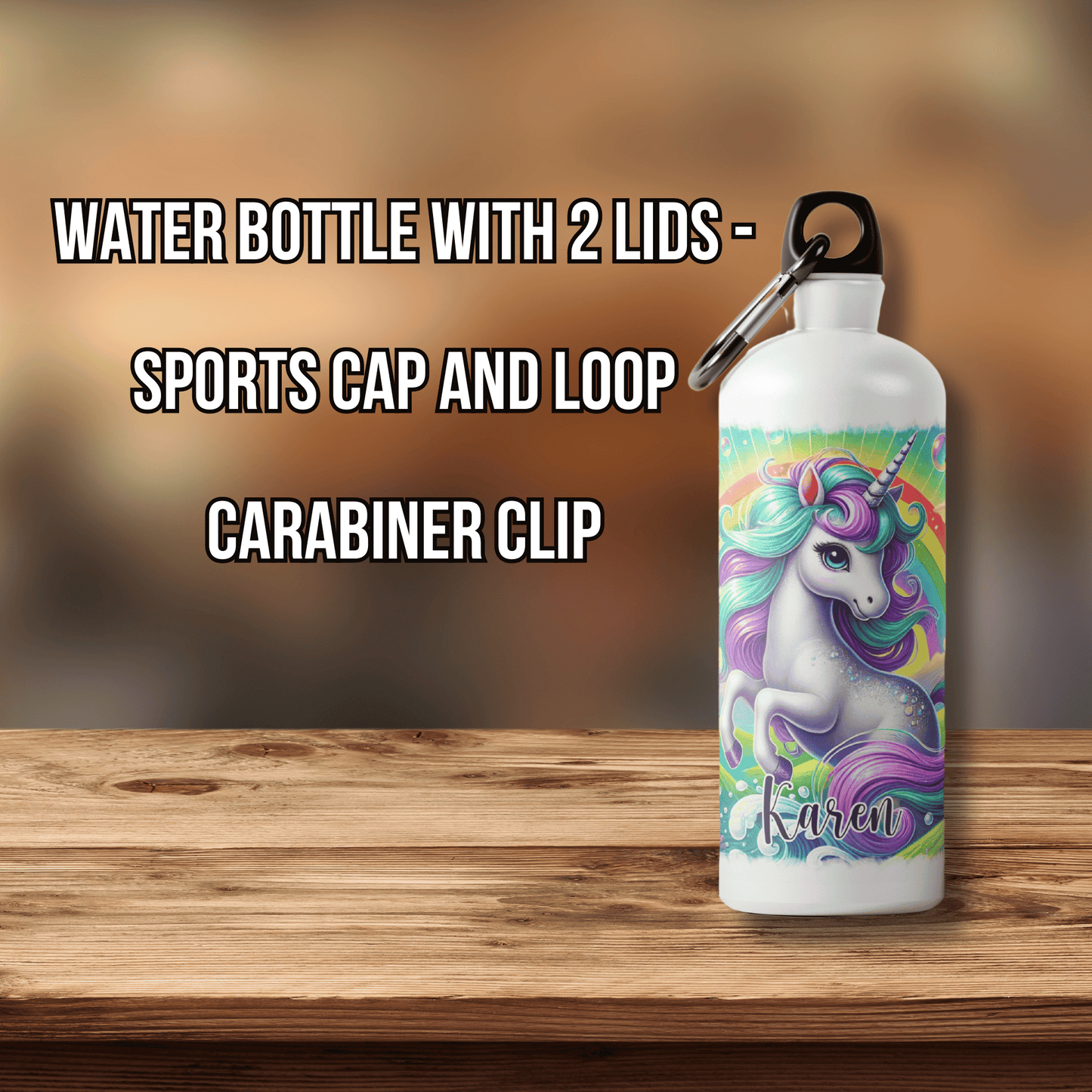 Personalised Water Bottle Unicorn