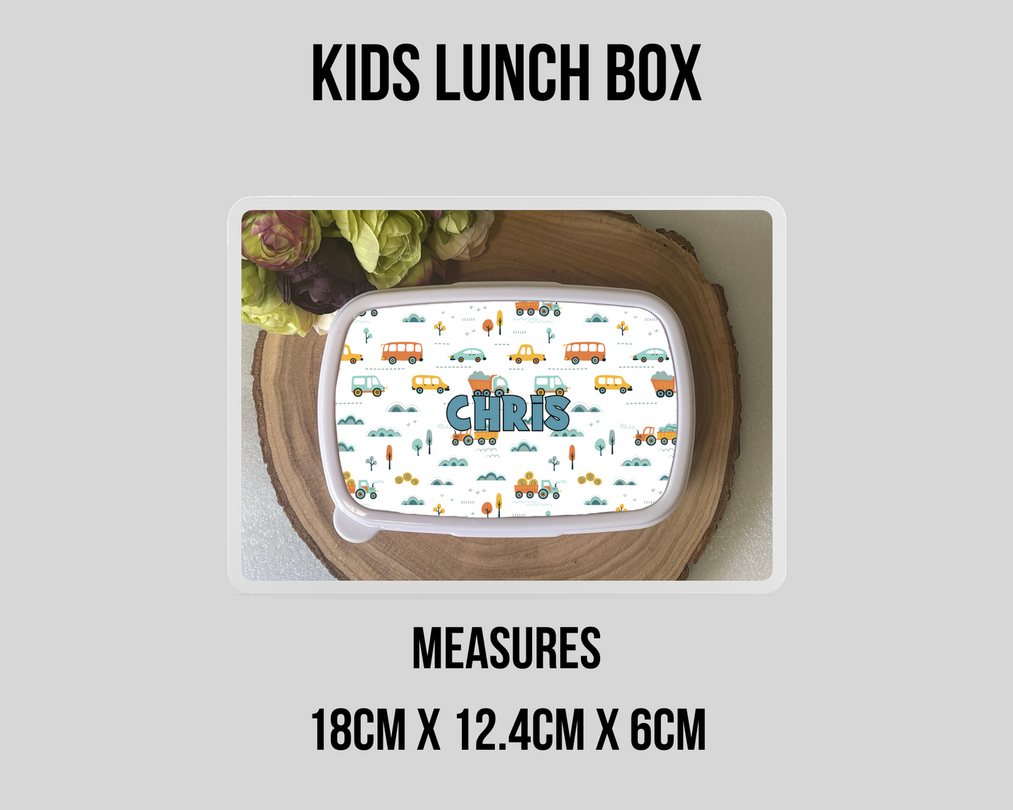 Personalised Lunch Box Cars