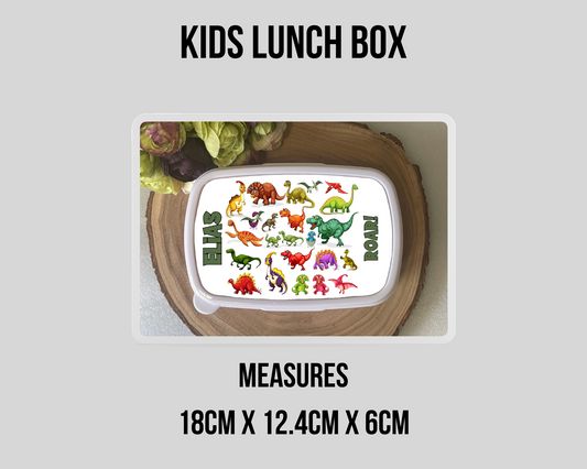 Personalised Lunch Box Dinosaurs