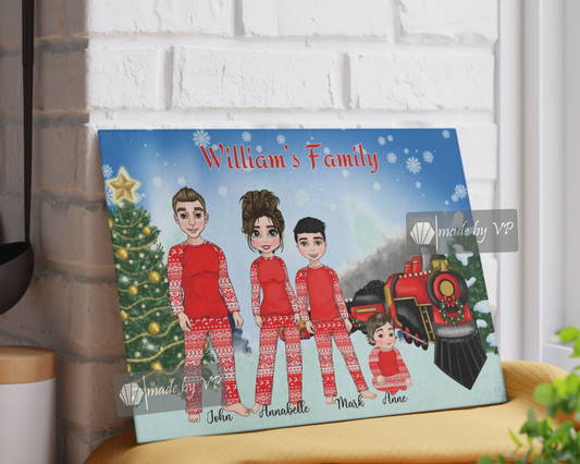 Personalised Christmas Cutting Board, Family