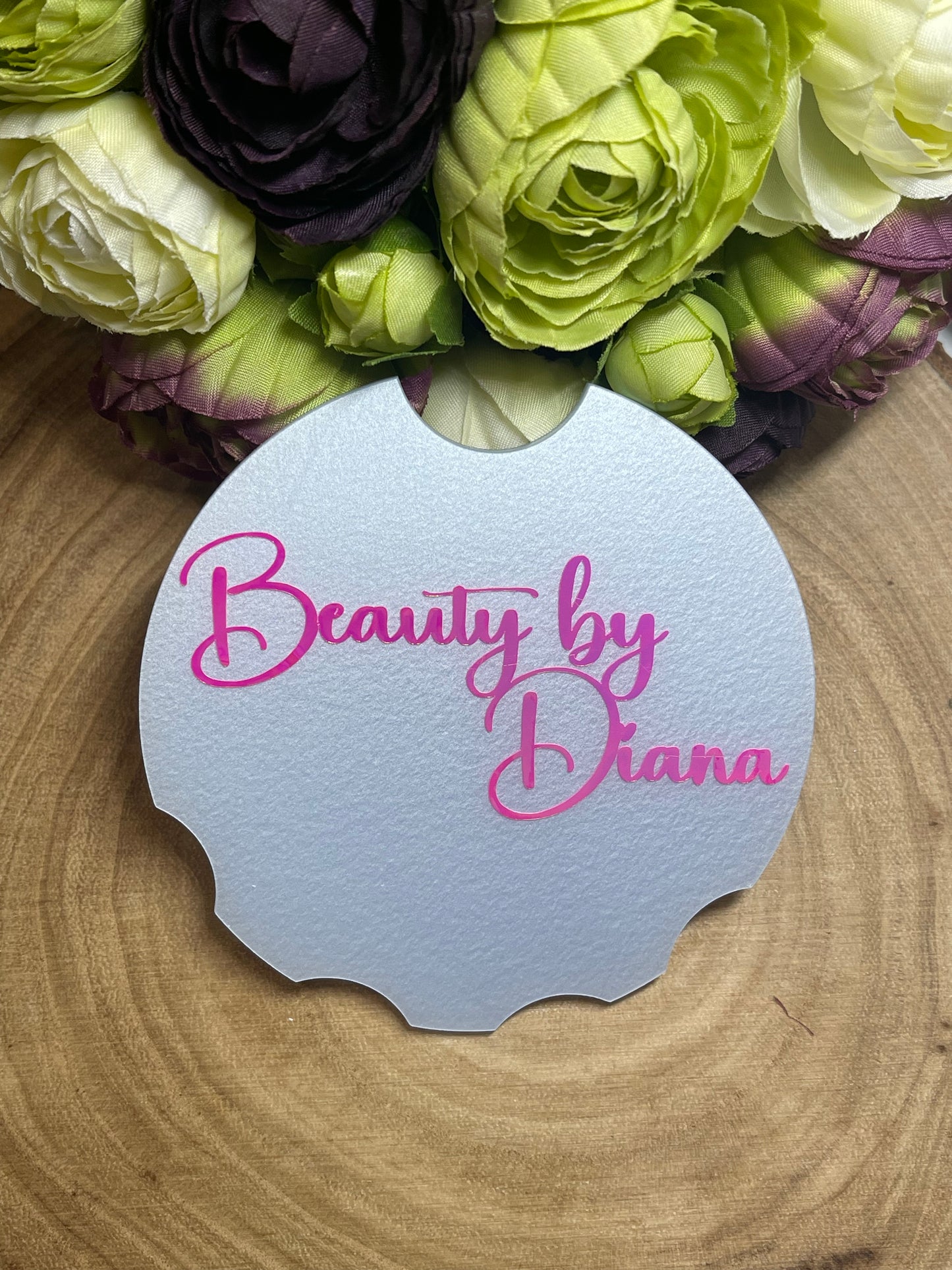 Personalised Nailfie Disc in Pink/Silver and Blue/Silver
