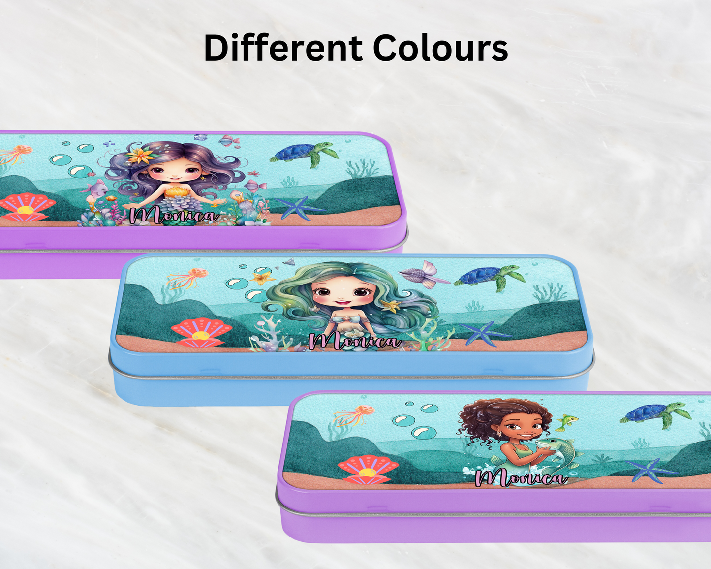 Personalised Mermaid Pencil Case Tin