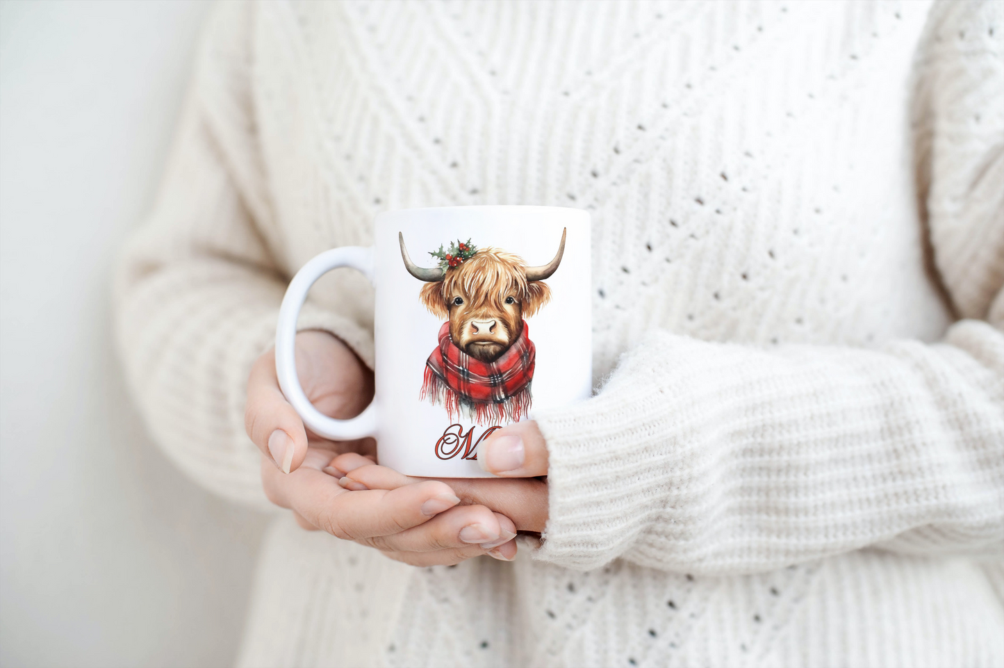 Highland Cow Christmas Mug