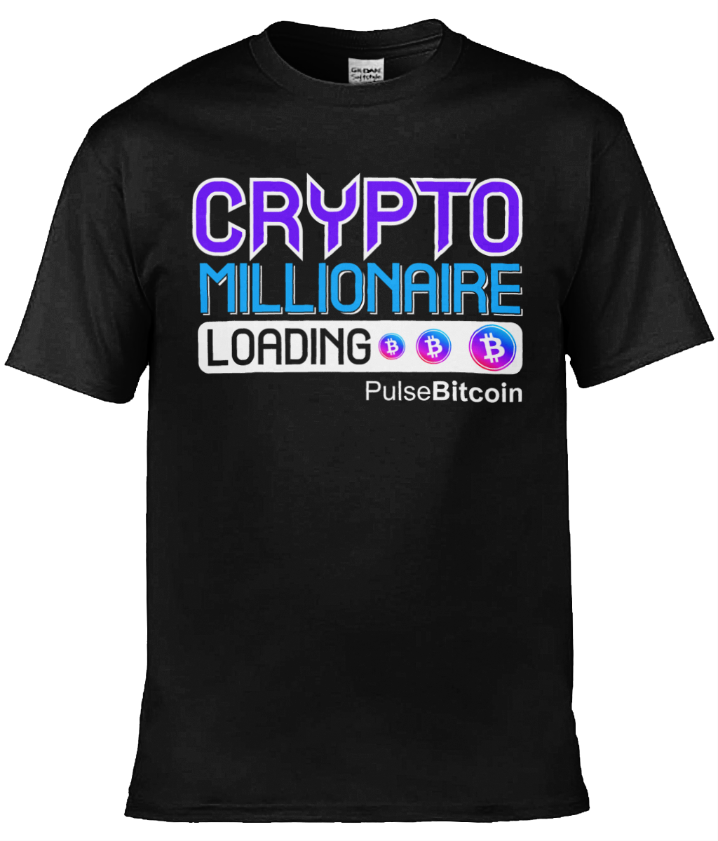 Crypto Millionaire T-shirt, PulseBitcoin Unisex T-shirt