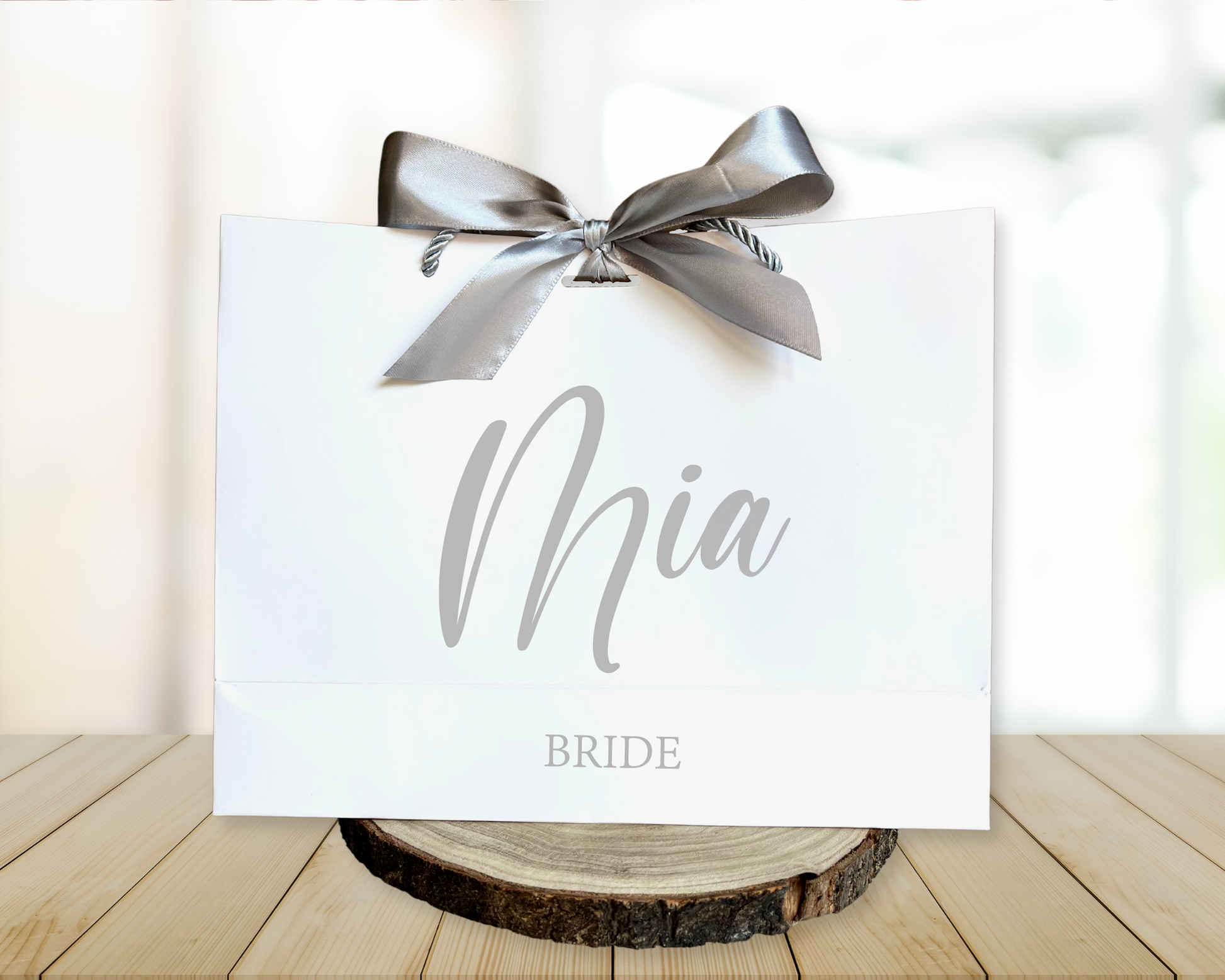 Personalised bride top gift bag