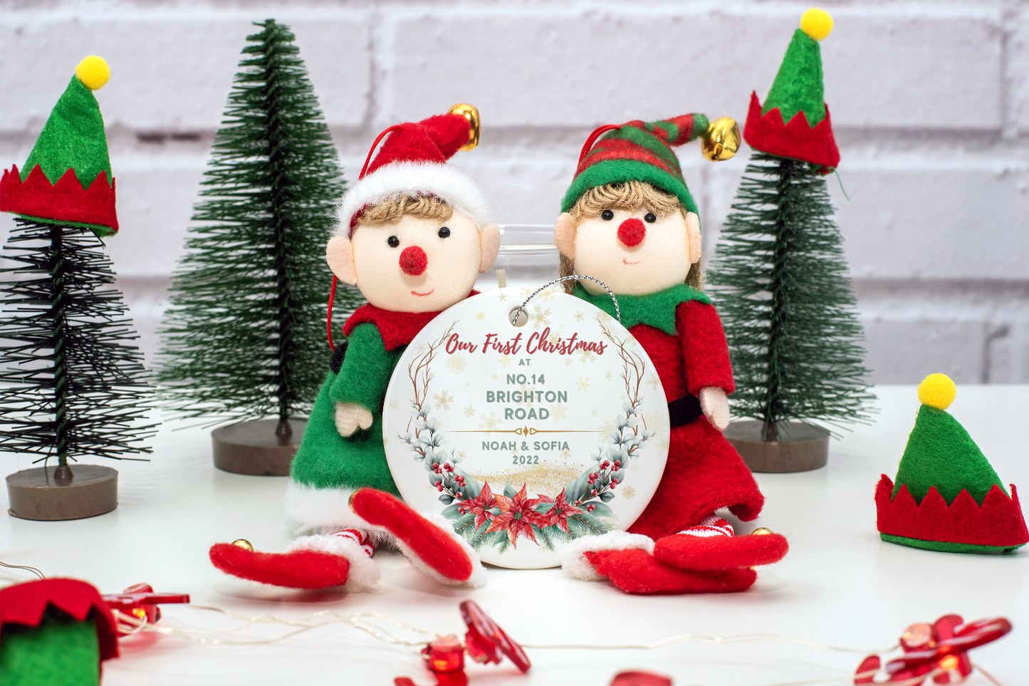 Personalised First Christmas At New Home Address Ornament, XmasTree Decoration