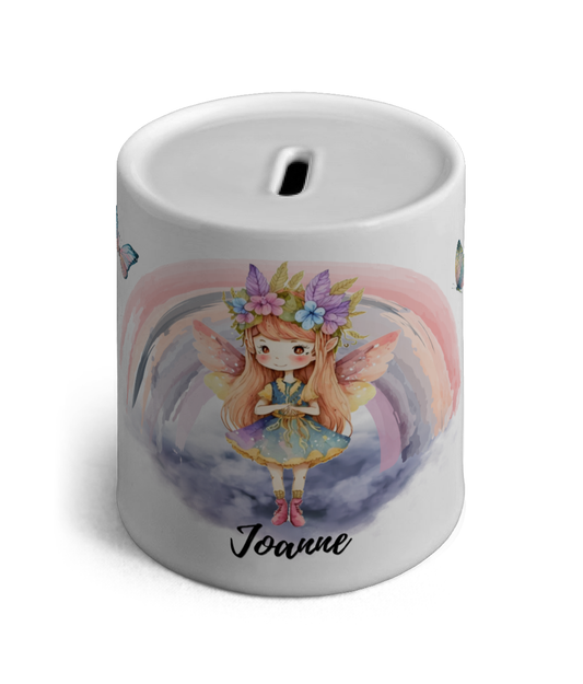 Personalised Ceramic Money Box Fairy