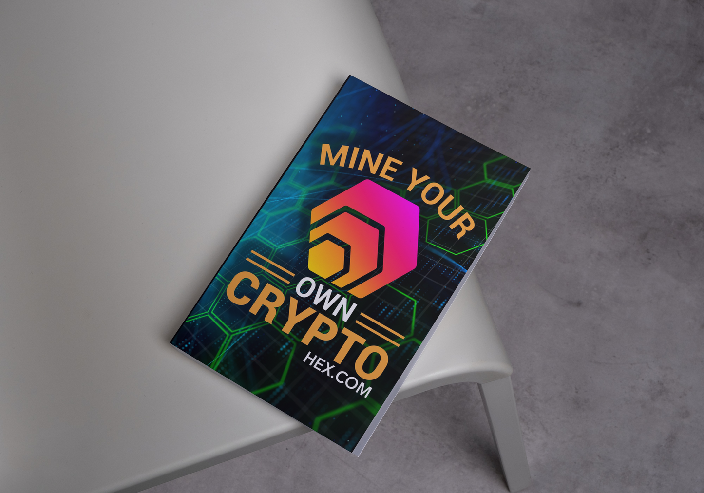 Crypto HEX Notebook and Weekly Planner, Mine Your Own Crypto Journal, Green