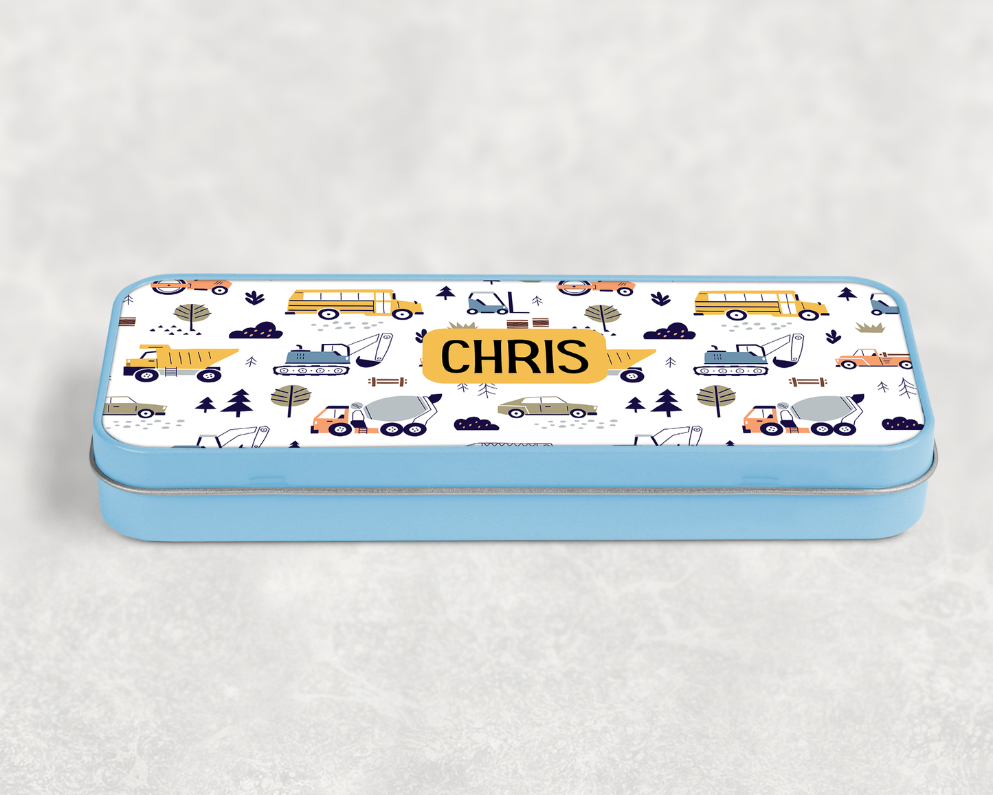 Personalised Vehicle Pencil Case Tin