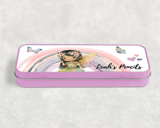 Personalised Fairy Pencil Case Tin