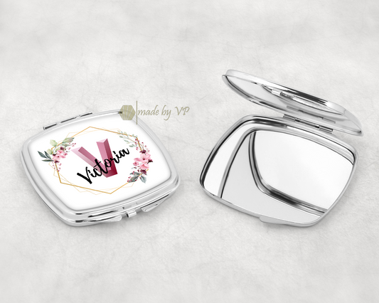 Personalised Compact Mirror With a Box