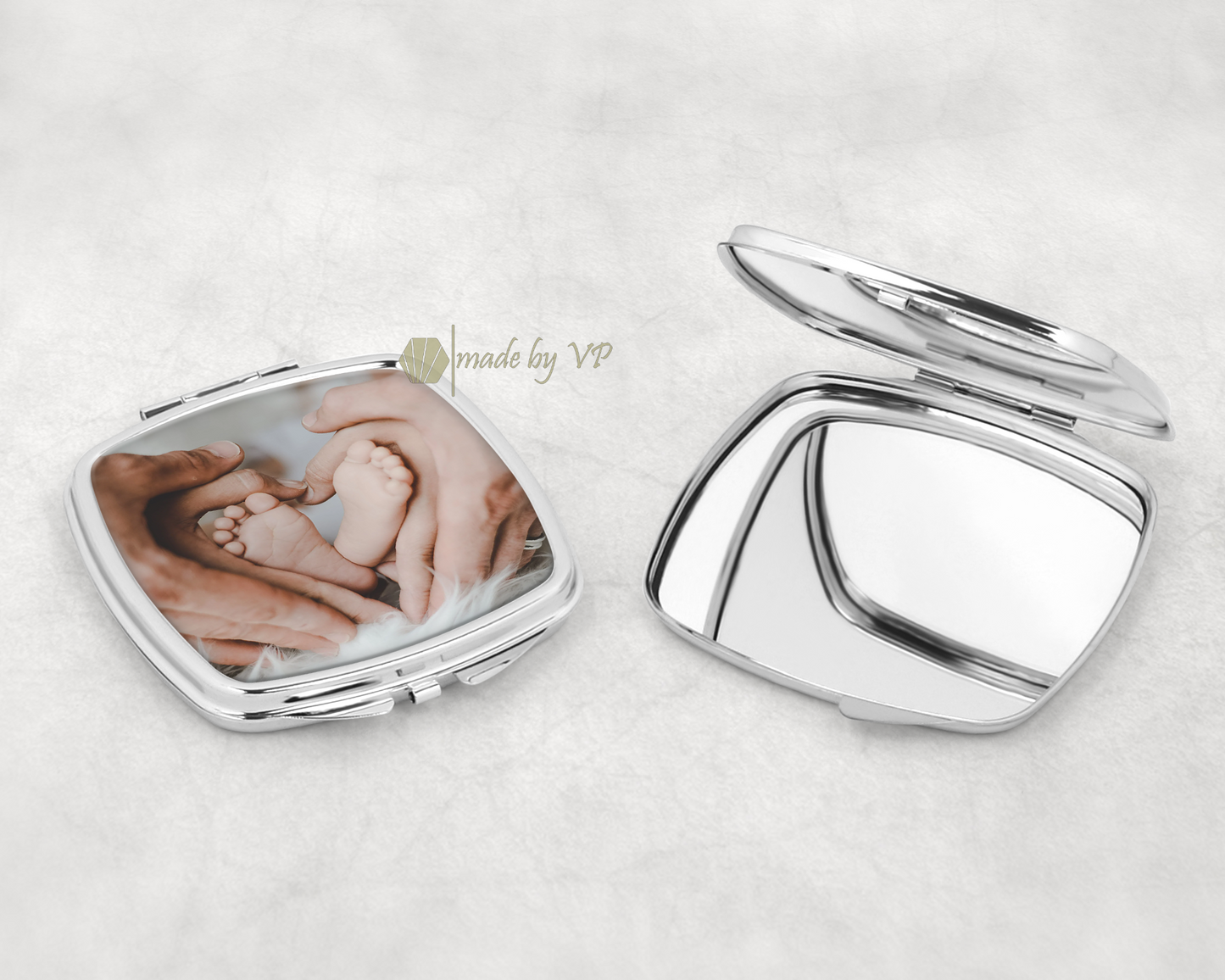 Personalised Photo Compact Mirror With a Box