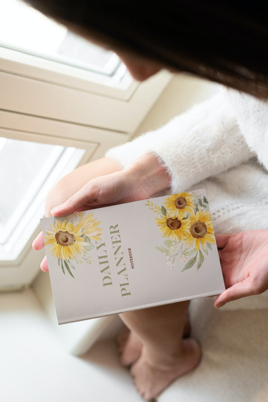 Daily Planner Notebook Sunflowers