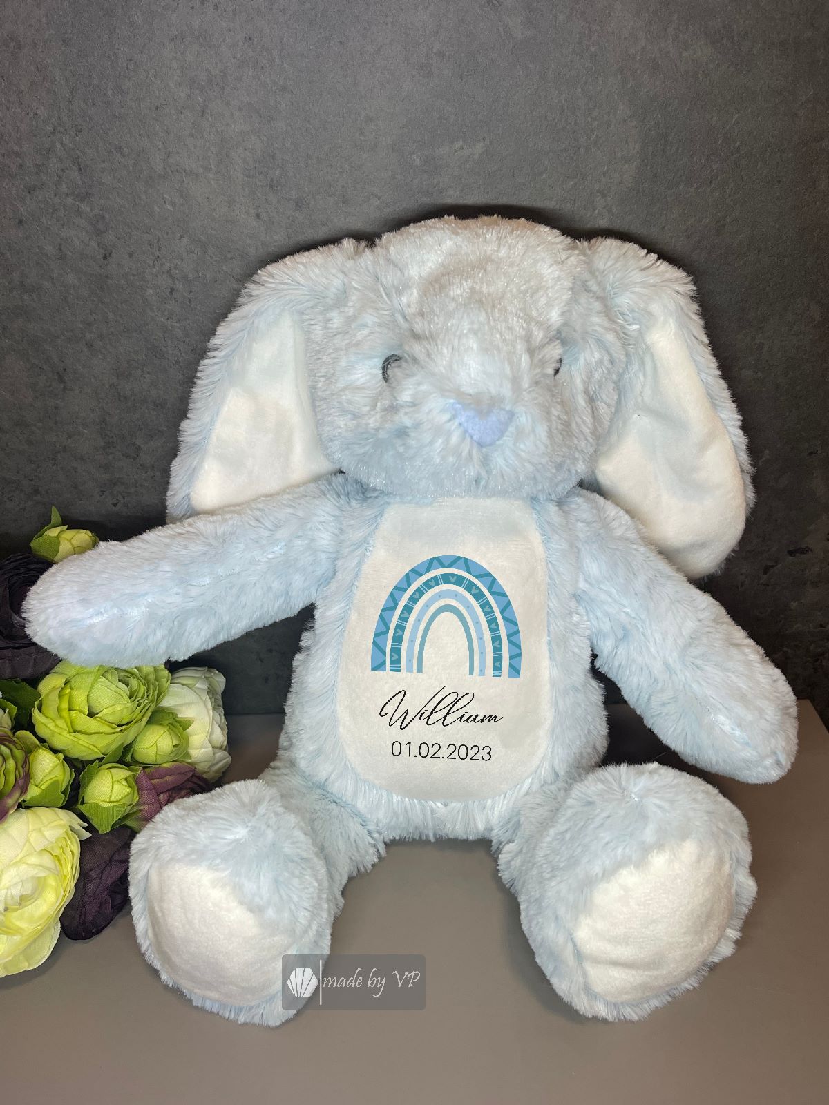 Personalised Bunny, Gift for Boys and Girls, 1st Birthday Gift, Soft Toy
