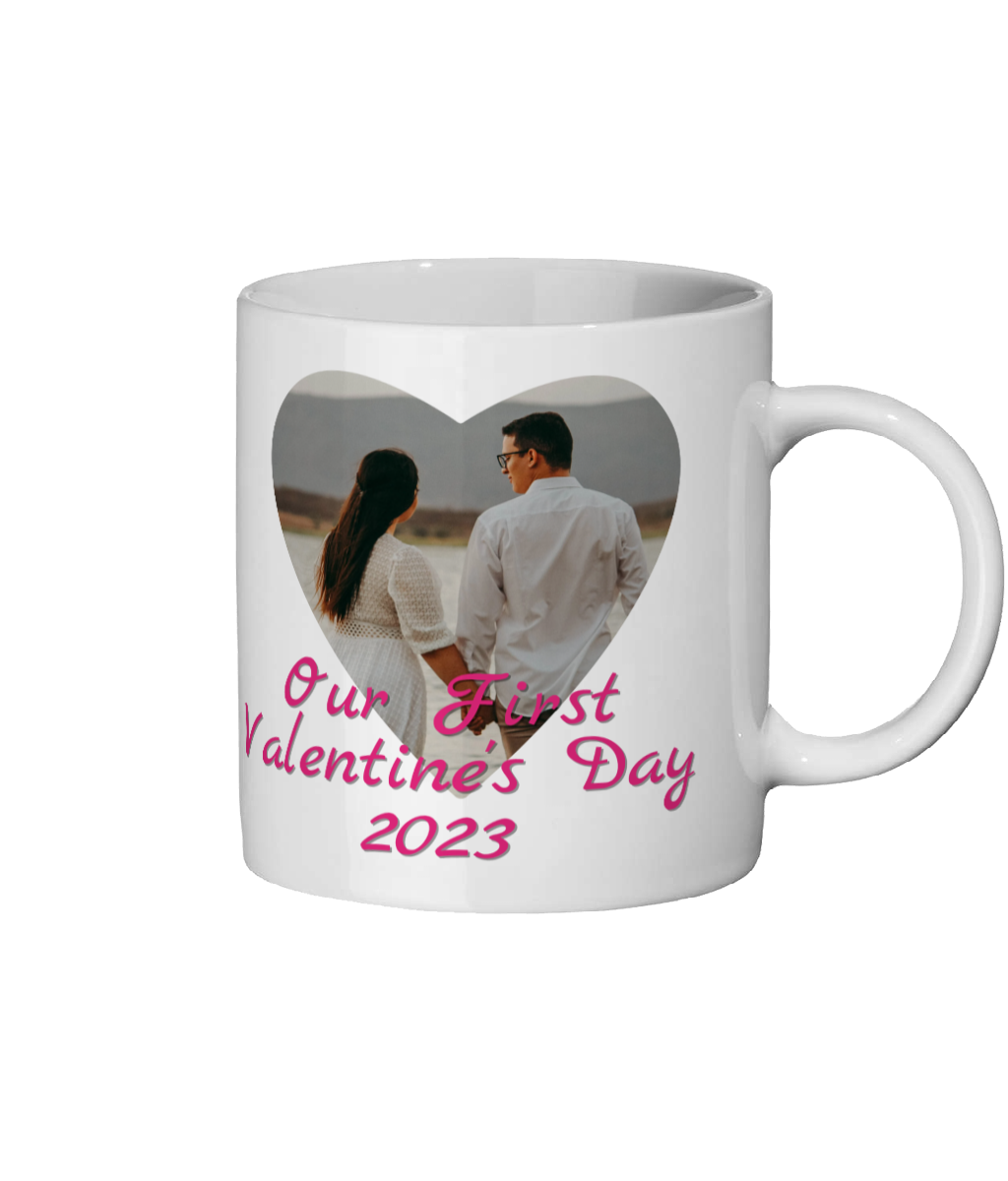 Valentine's Day Mug With Picture and a Matching coaster
