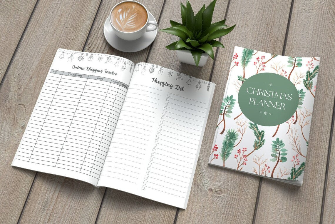 Christmas Planner, Easy Daily Organiser Notebook
