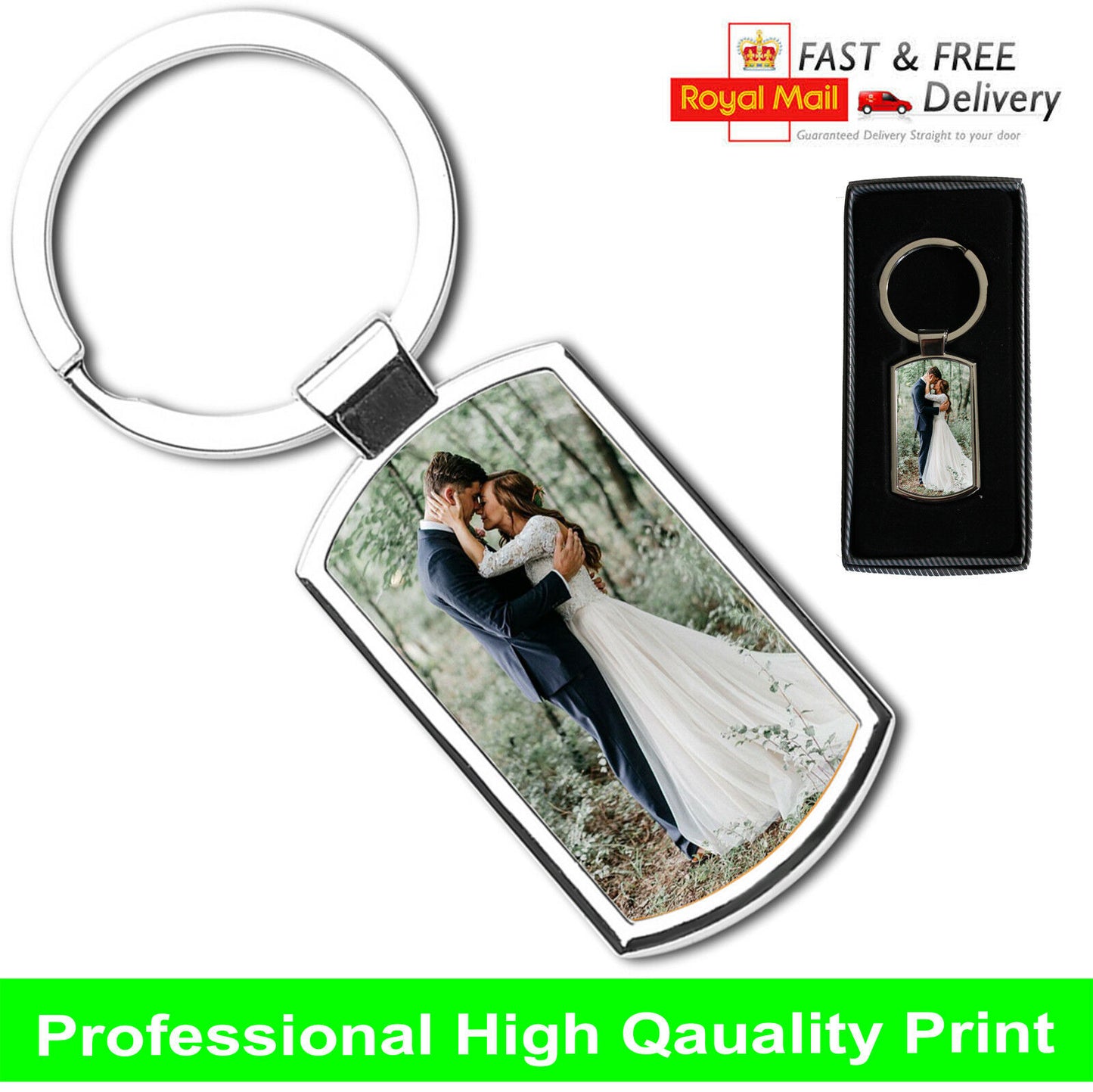 Personalised Photo Keyring With Free Box